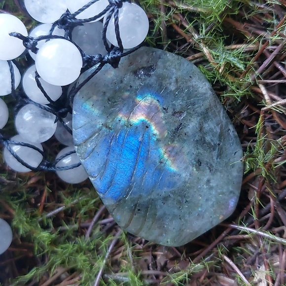 Labradorite Necklace, Quartz Necklace by Rust Belt Raised - Picture 12 of 16